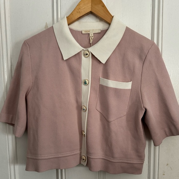 Pink Maje polo top - Picture 3 of 7